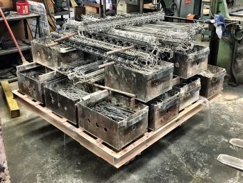 Batch of Hooks Ready for Burn Off Processing