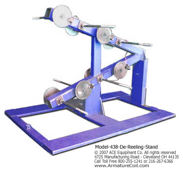 model 438-1B de-reeling and tention stand