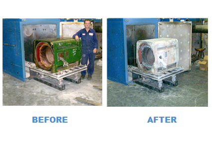 Electric Motors Before and After Cleaning