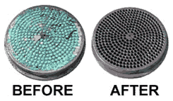 plastic molds cleaning before & after picture