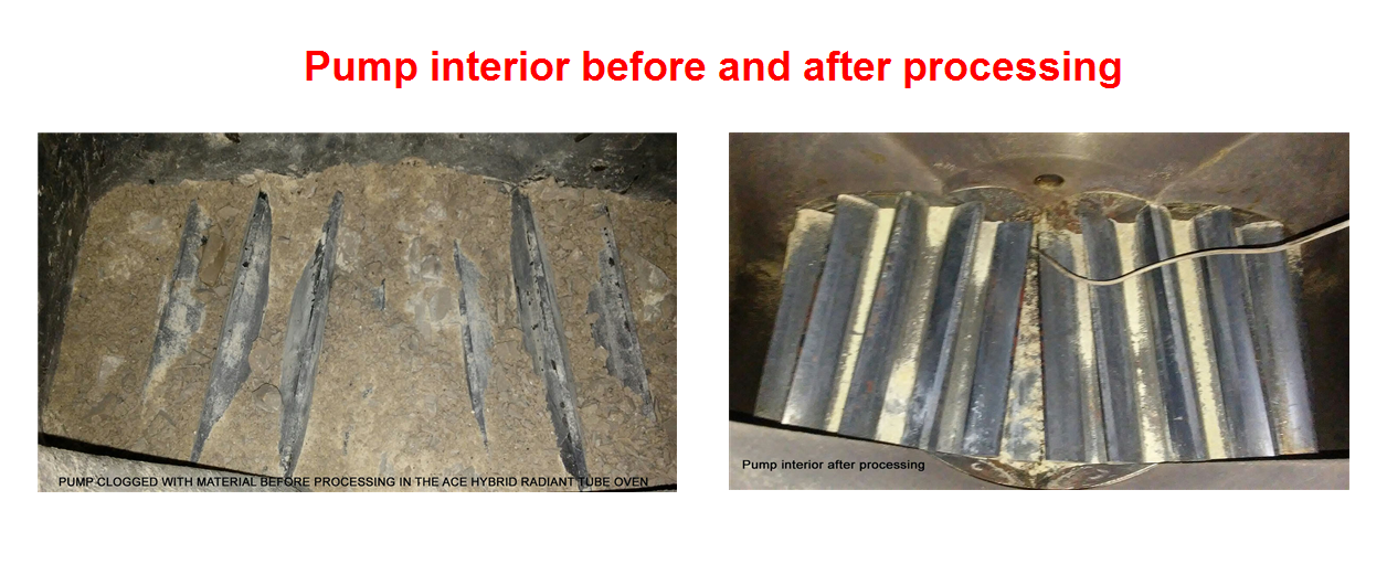 Pump Interior Before and After Processing