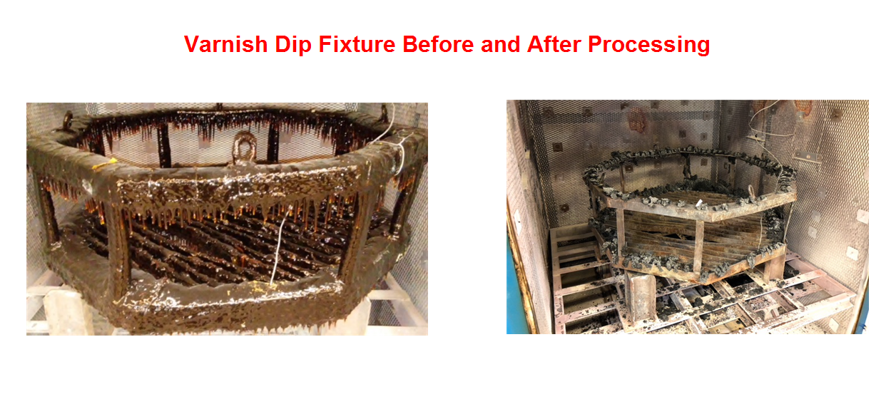 Varnish Dip Fixture Before and After Processing