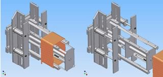 Coil Winding Fixture in start and stop positions